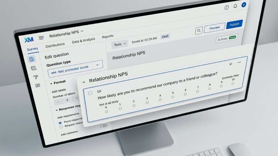 An interface of Qualtrics tool
