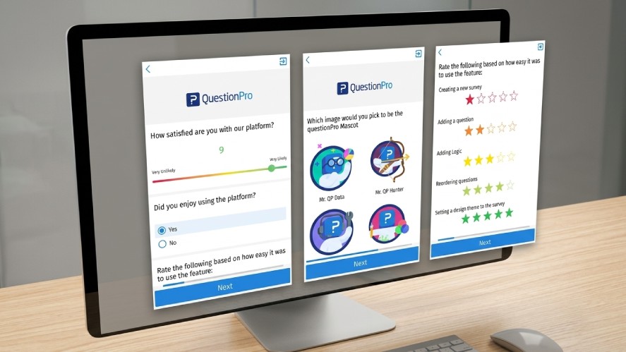 An interface of QuestionPro tool