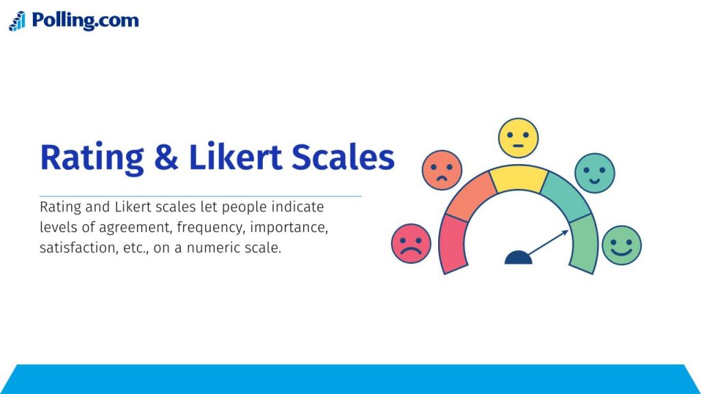 A graphic of a rating scale with 5 segments