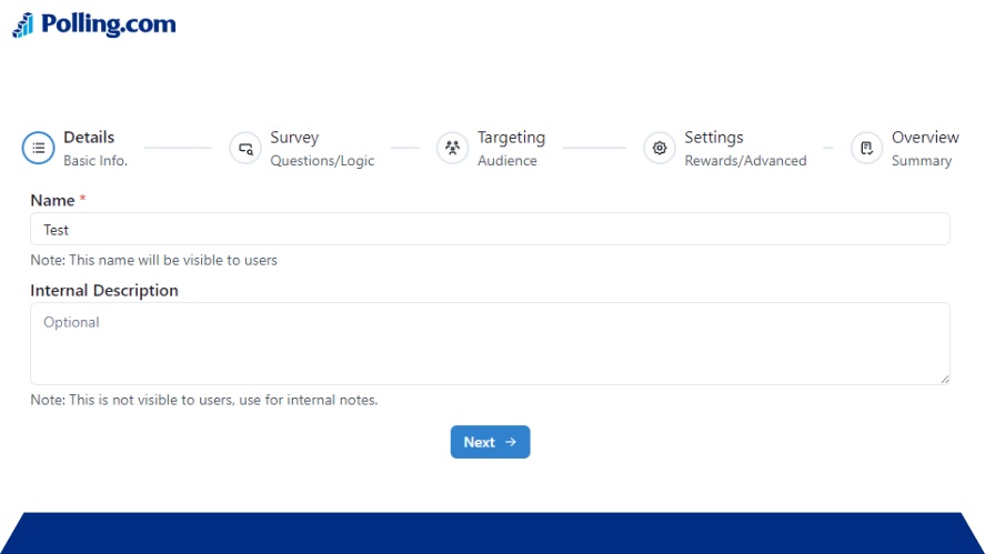 All Steps When Creating a Survey in Polling