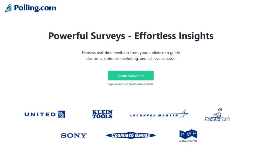 Polling.com is a powerful survey tool for data driven insights. 