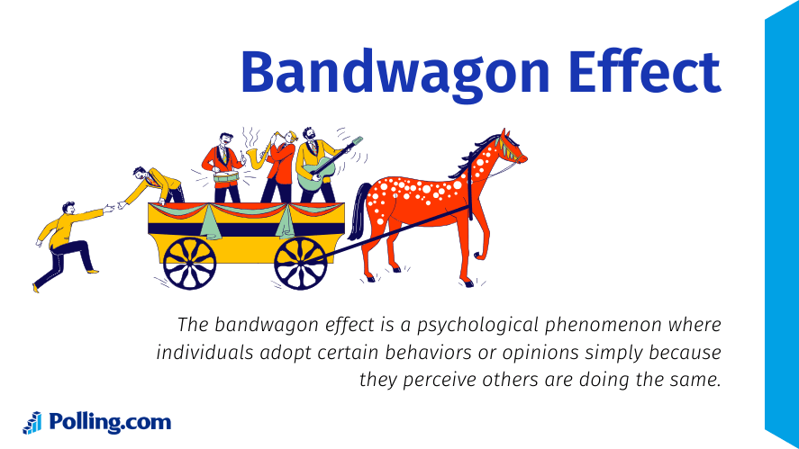 Bandwagon Effect image - The bandwagon effect is a psychological phenomenon where individuals adopt certain behaviors or opinions simply because they perceive others are doing the same