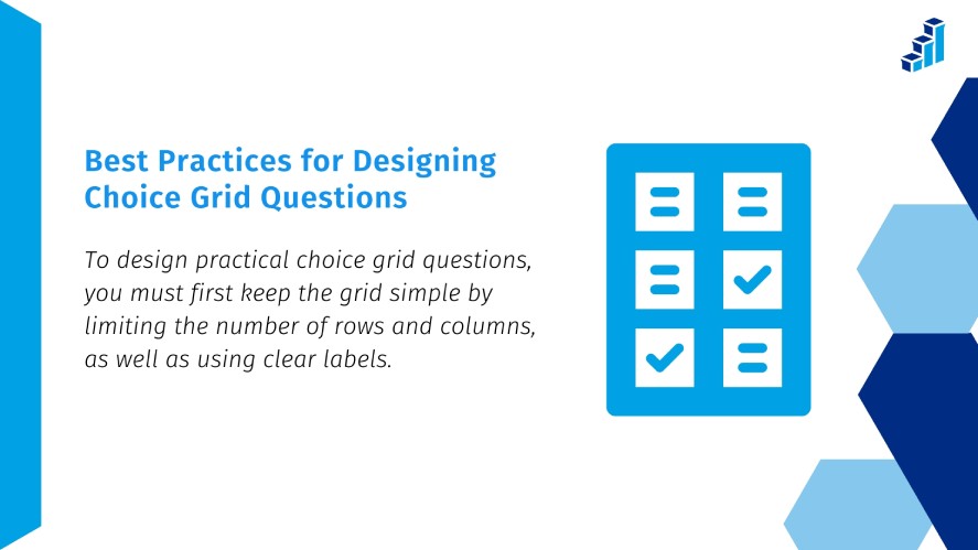 Best practices for designing a choice grid question