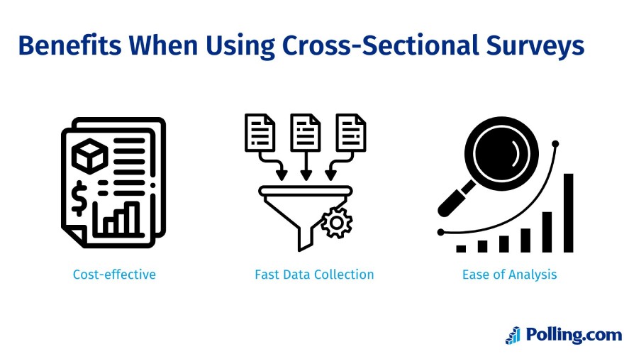 Benefits when using cross-sectional surveys