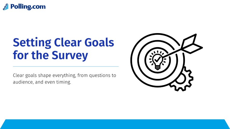 A product feedback survey with clear goals