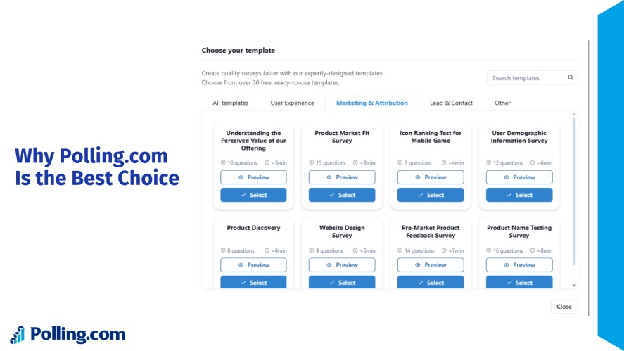 Polling.com's templates