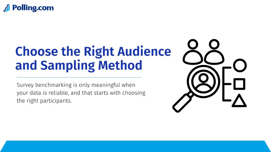 Choose the right audience and sampling method to benchmark your survey results effectively