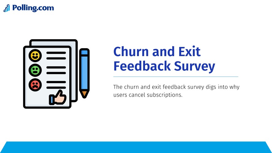 An example of churn and exit customer feedback survey template