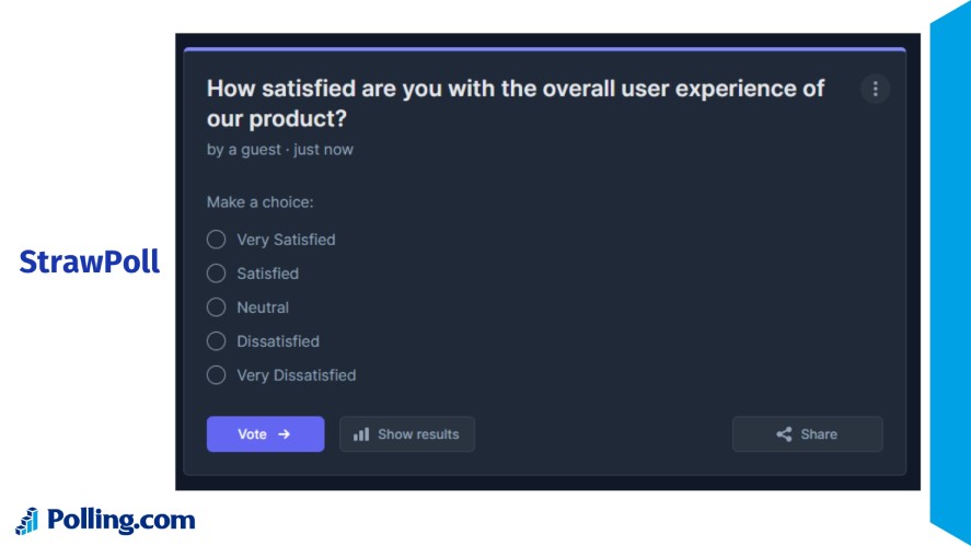 Example of a StrawPoll Survey