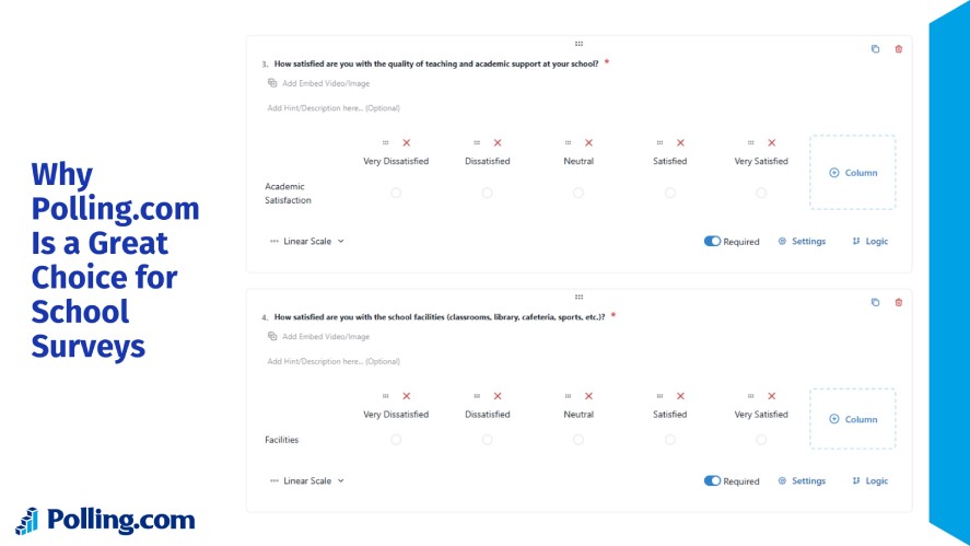 Polling.com's school surveys