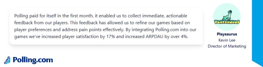 Playsaurus's feedback on Polling.com