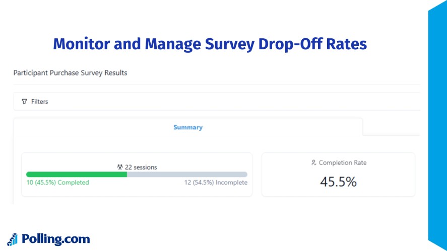Monitoring drop off rate in Polling.com