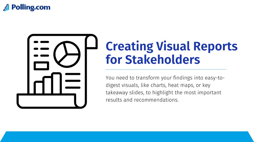 Creating visual reports for stakeholders when analyzing product survey results