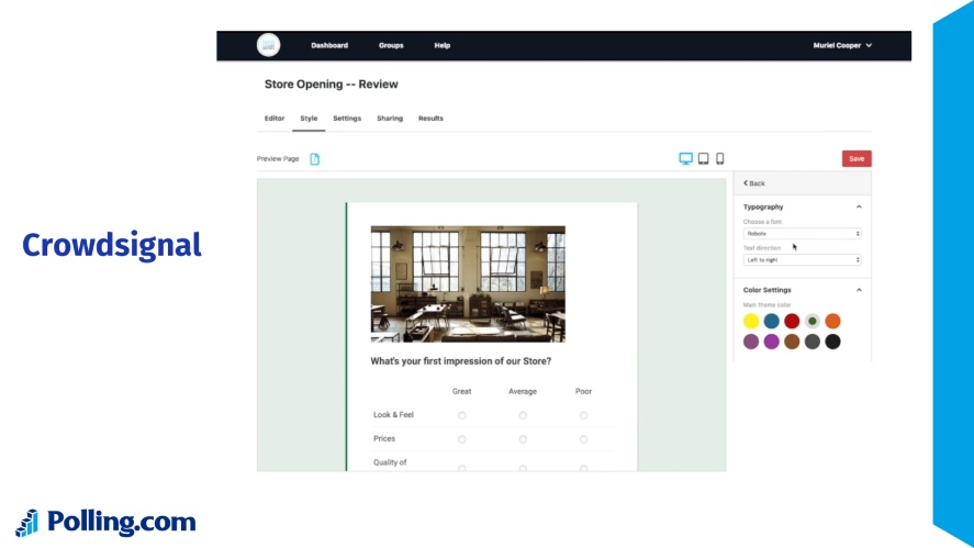 Styling your survey in Crowdsignal