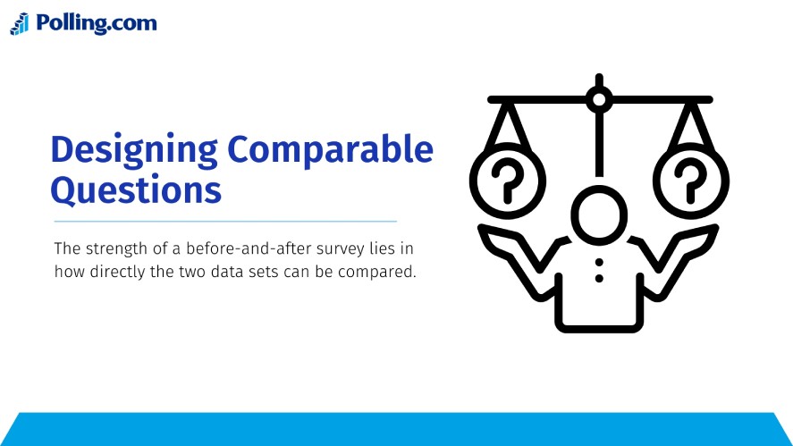 Designing comparable questions for running before vs. after surveys
