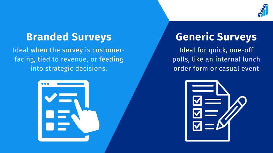 When to use a branded survey and a generic survey