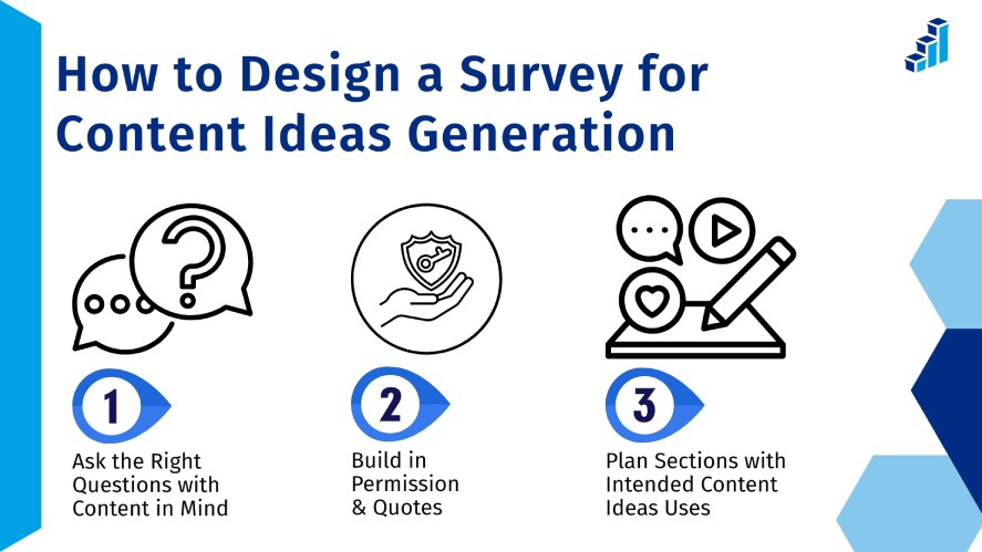 Three steps to design a survey for content ideas generation
