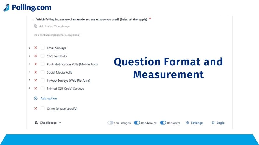 Example of a select-all-that-apply (SATA) question format suitable for TURF analysis. Each checked item can be converted into binary values for data modeling.