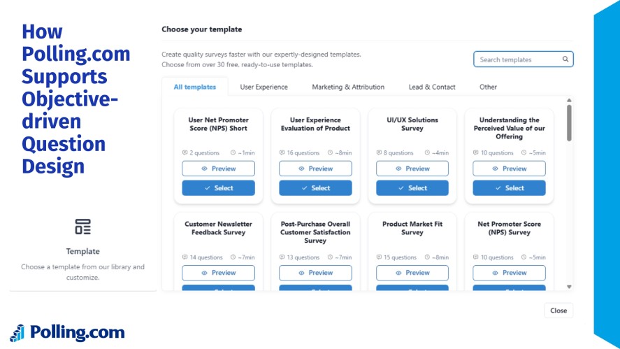 Polling.com's templates