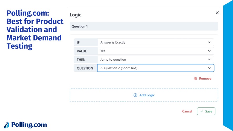 Polling.com's logic feature