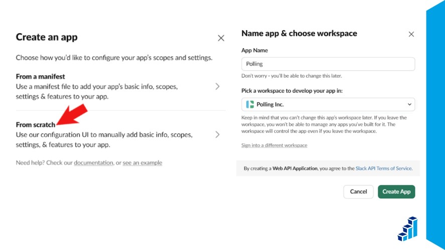 Create an app and company workspace in Slack