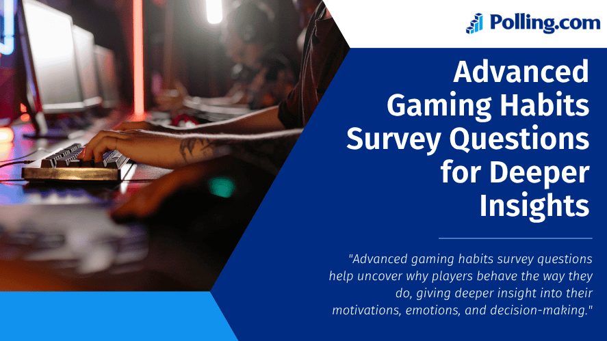 Close-up of a gamer using a keyboard in a gaming setup representing advanced gaming habits survey questions and insights