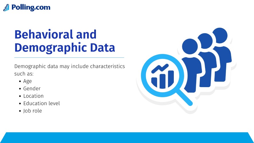 Behavioral and demographic data in survey and results