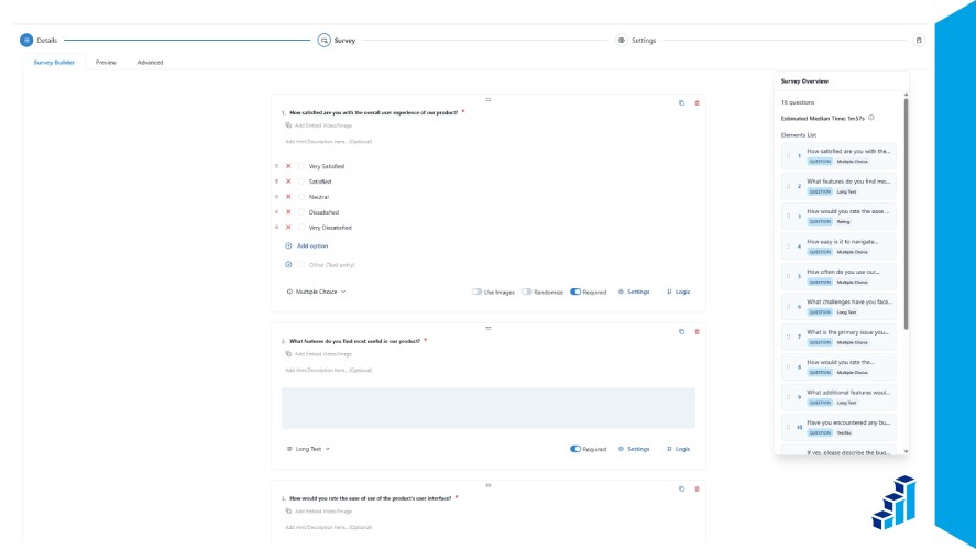 Polling.com's simple survey builder