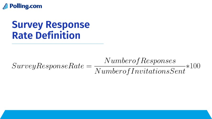 A survey response rate formula