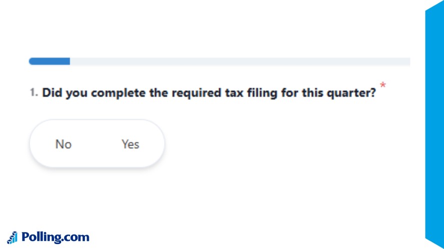 An example of a binary scale survey question