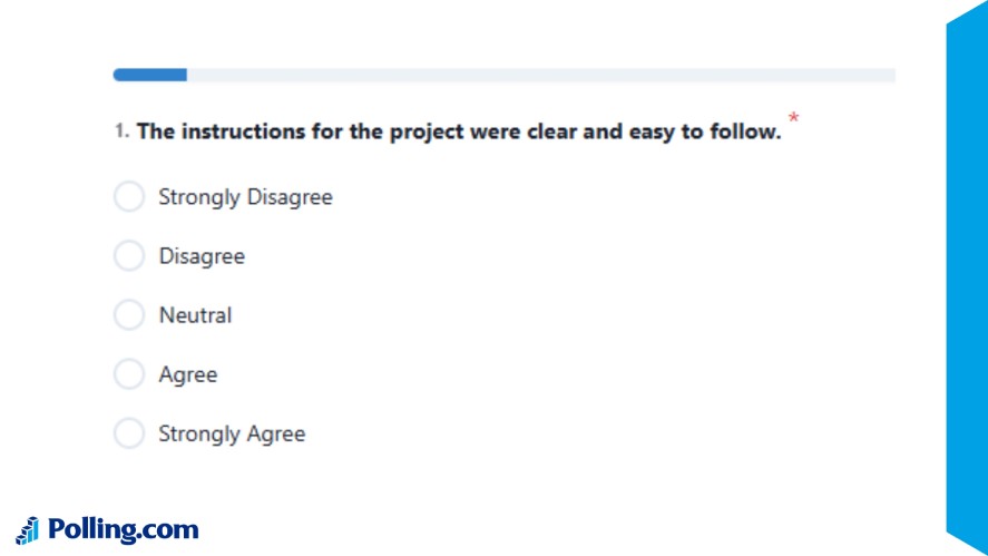 An example of a Likert scale survey question