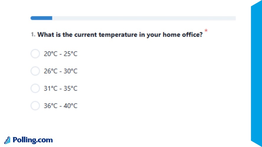 An example of a interval scale survey question