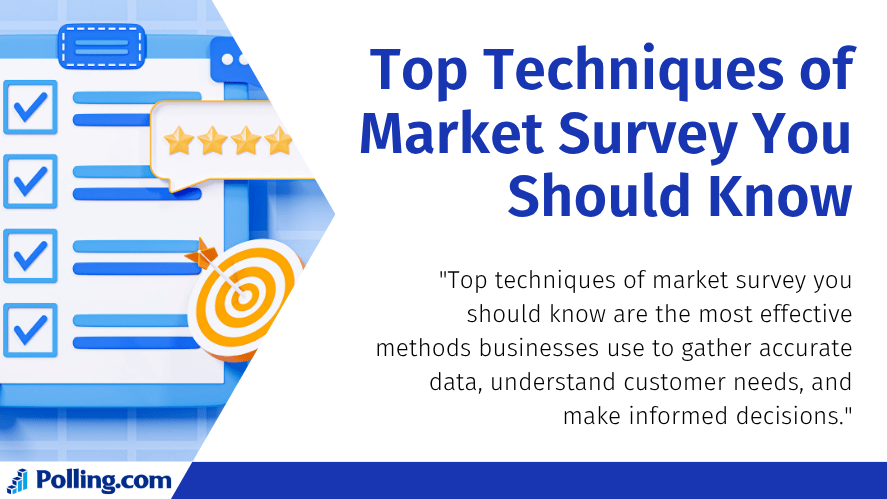 top techniques of market survey with checklist and target strategy illustration
