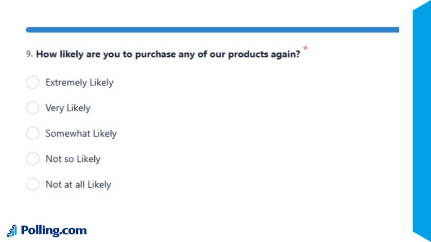 An example of a retail consumer behavior survey