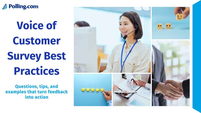 Voice of Customer survey best practices featuring customer support, feedback ratings, survey analysis, and business relationships.