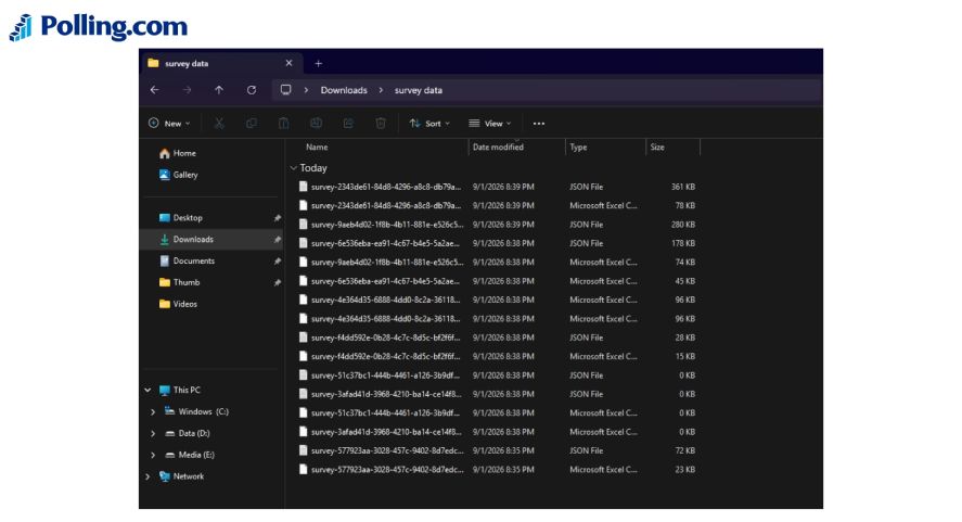 Old survey exports on local devices